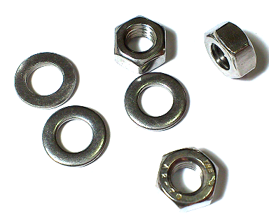 Hexagon Nut & Washer Set Stainless Steel SUS304 M6 10 Pc/Lot